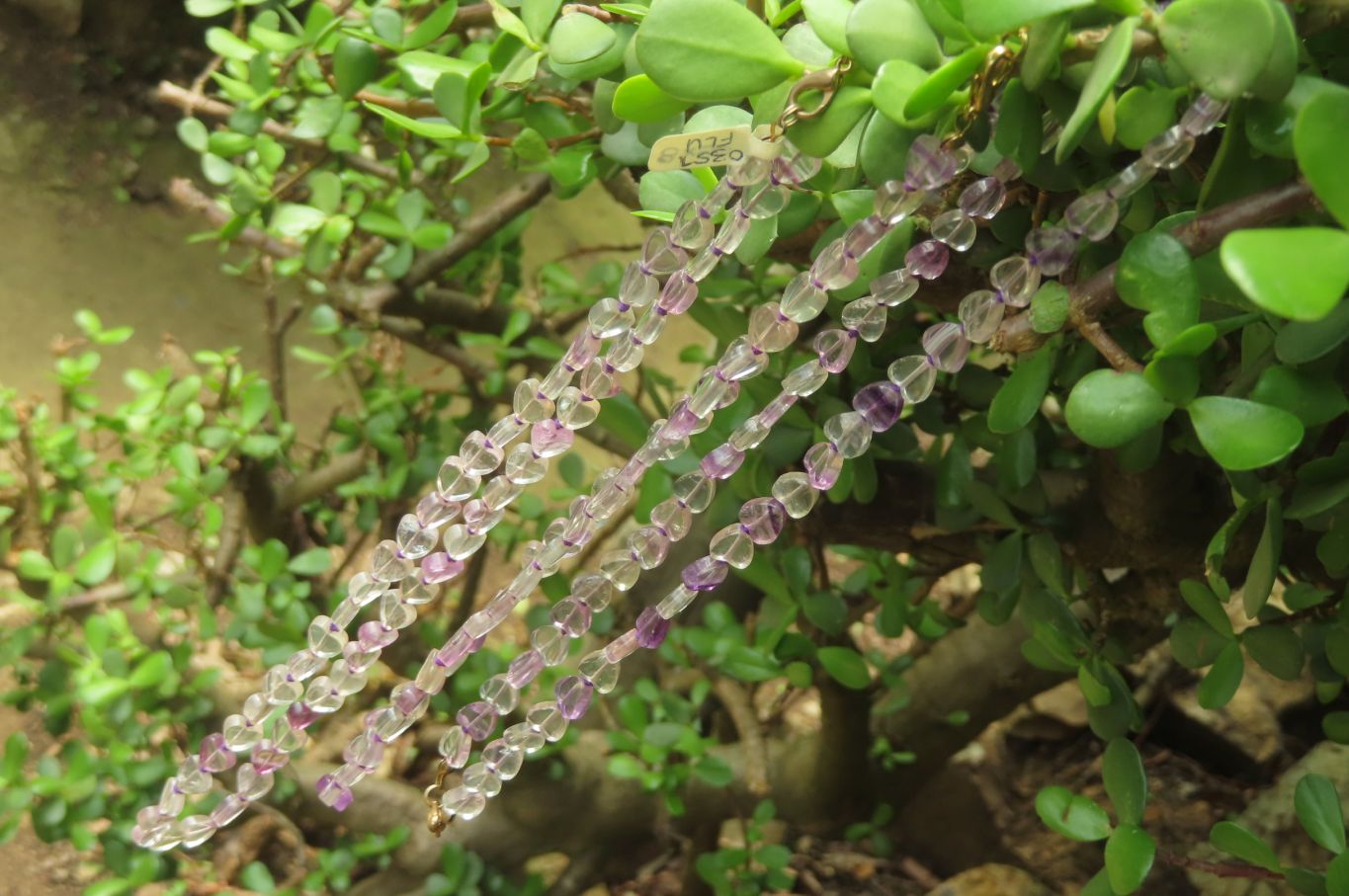 Polished Watermelon Fluorite Gemstone Heart Necklace - Sold Per Item - From Namibia - Toprock Gemstones and Minerals 
