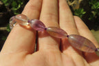 Polished Rainbow Fluorite Rice Shaped Beaded Necklace - Sold Per Item - From Namibia - Toprock Gemstones and Minerals 