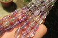 Polished Rainbow Fluorite Rice Shaped Beaded Necklace - Sold Per Item - From Namibia - Toprock Gemstones and Minerals 