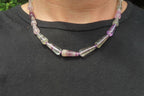 Polished Rainbow Fluorite Teardrop Beaded Necklace - Sold Per Item - From Namibia - Toprock Gemstones and Minerals 