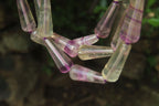 Polished Rainbow Fluorite Teardrop Beaded Necklace - Sold Per Item - From Namibia - Toprock Gemstones and Minerals 