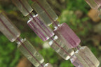 Polished Watermelon Fluorite Beaded Necklace - Sold Per Item - From Namibia - Toprock Gemstones and Minerals 