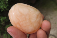 Polished Orange Twist Calcite Palm Stones x 20 From Madagascar - Toprock Gemstones and Minerals 