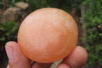 Polished Orange Twist Calcite Palm Stones x 20 From Madagascar - Toprock Gemstones and Minerals 