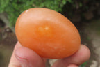 Polished Orange Twist Calcite Palm Stones x 20 From Madagascar - Toprock Gemstones and Minerals 