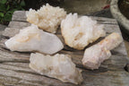Natural Quartz Clusters x 5 From Madagascar - Toprock Gemstones and Minerals 