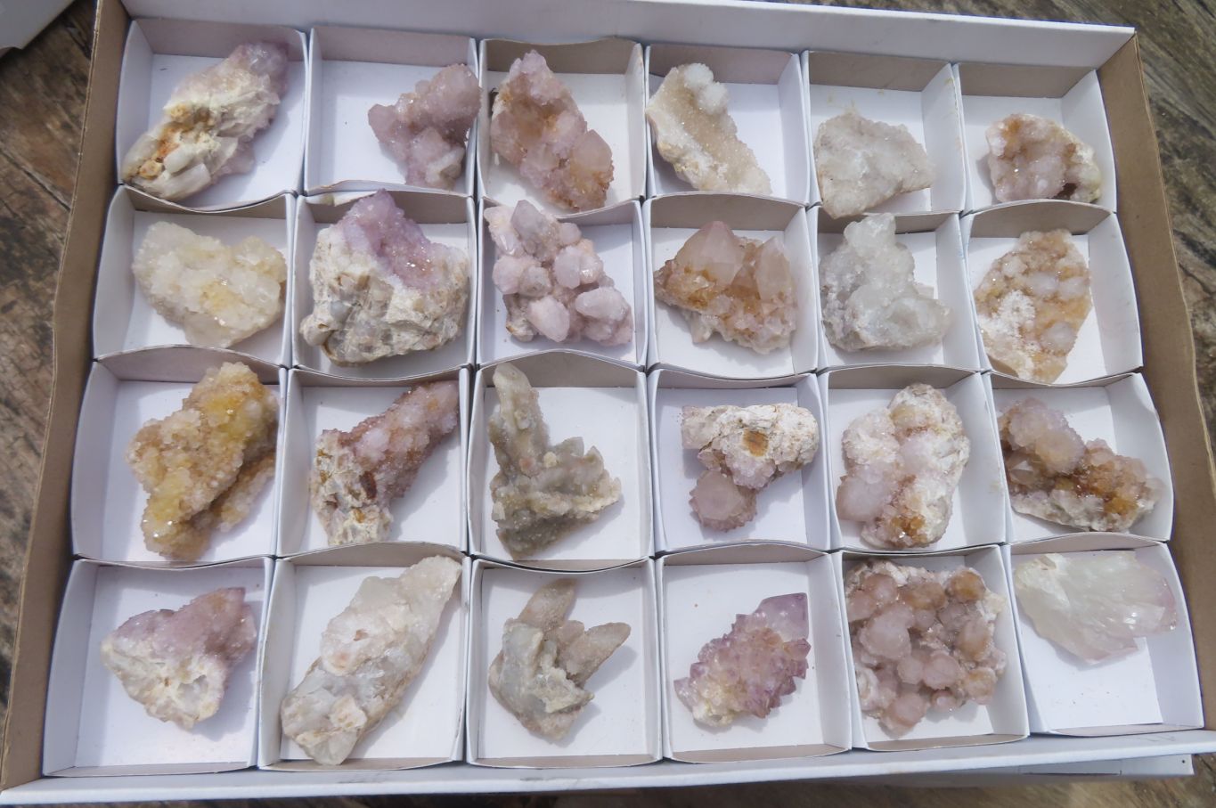 Natural Amethyst Spirit Quartz Clusters x 24 From Boekenhouthoek, South Africa - Toprock Gemstones and Minerals 