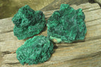 Natural Silky Malachite Specimens x 3 From Kasompe, Congo - Toprock Gemstones and Minerals 