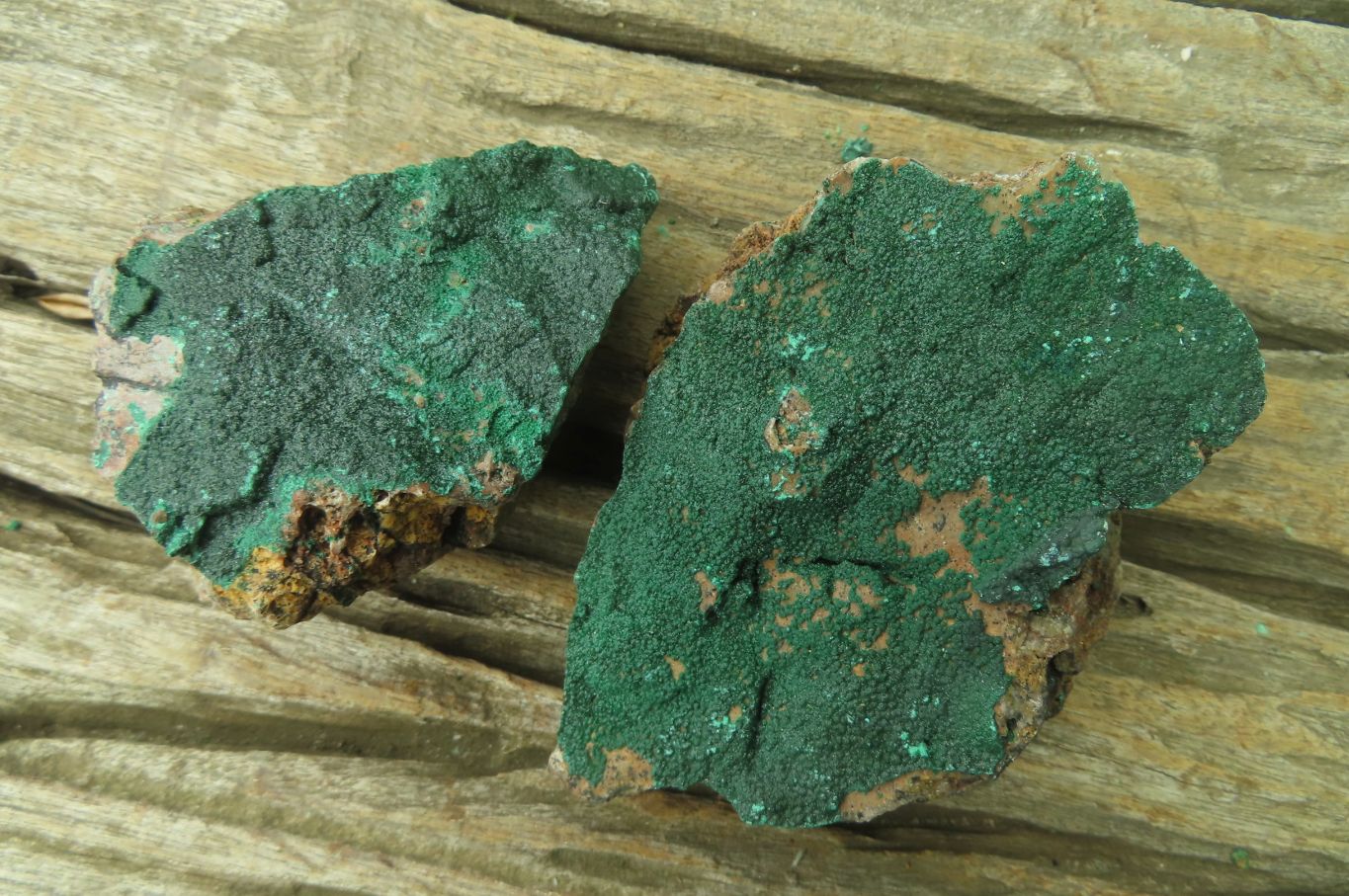 Natural Crystalline Malachite Specimens x 6 From Kasompe, Congo - Toprock Gemstones and Minerals 