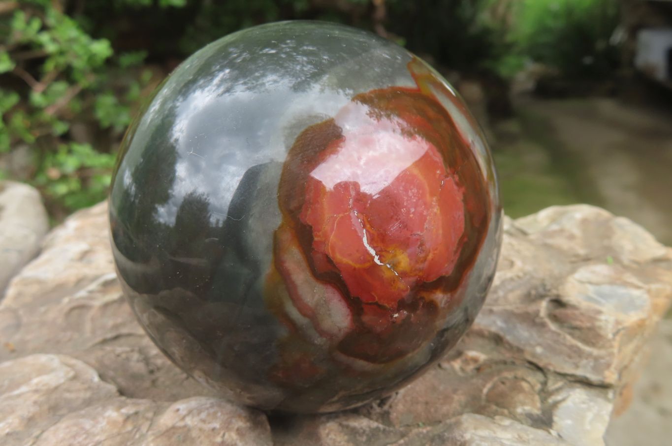 Polished Polychrome Jasper Spheres x 2 From Madagascar - Toprock Gemstones and Minerals 