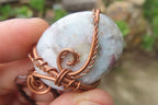 Hand Made Mixed Copper Wire Wrapped Pendants x 6 From Southern Africa - Toprock Gemstones and Minerals 