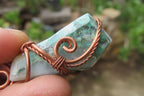 Hand Made Mixed Copper Wire Wrapped Pendants x 6 From Southern Africa - Toprock Gemstones and Minerals 