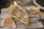 Natural Limonite Quartz Geode Specimens x 3 From Zambia - Toprock Gemstones and Minerals 