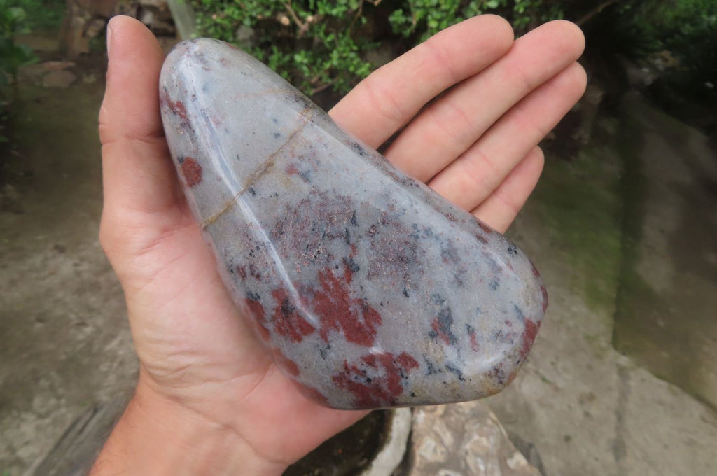 Polished Copper Sunstone Matrix Standing Free Forms x 2 From Madagascar - Toprock Gemstones and Minerals 