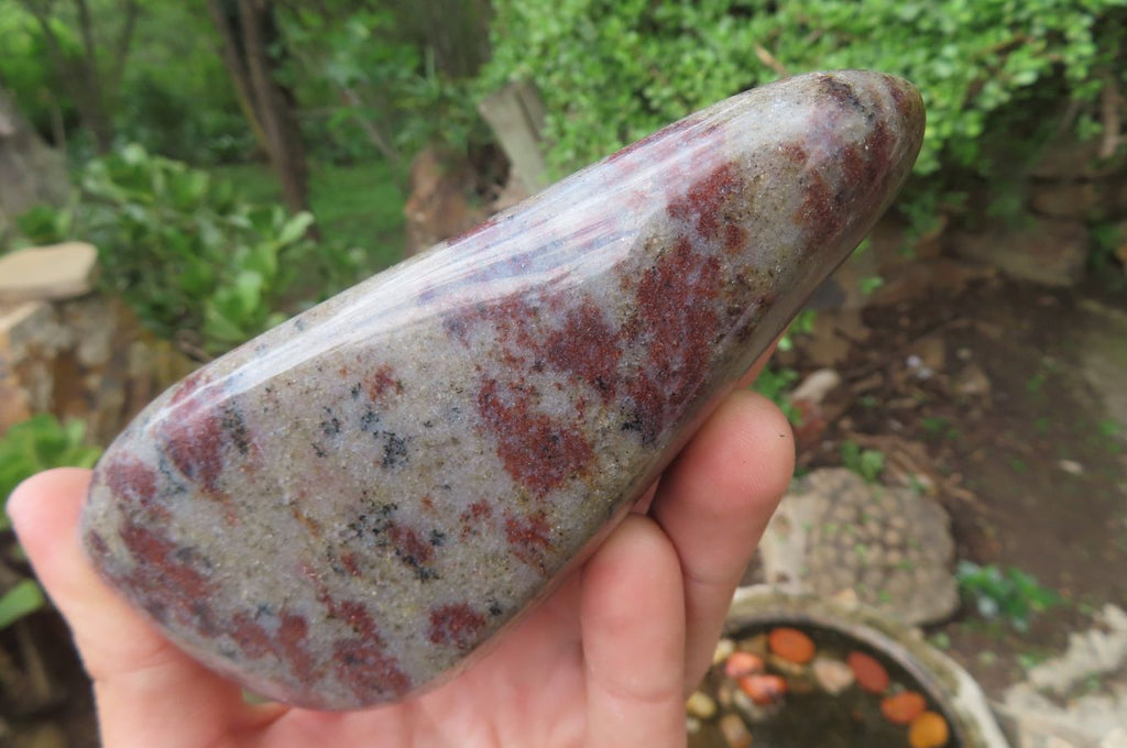 Polished Copper Sunstone Matrix Standing Free Forms x 2 From Madagascar - Toprock Gemstones and Minerals 