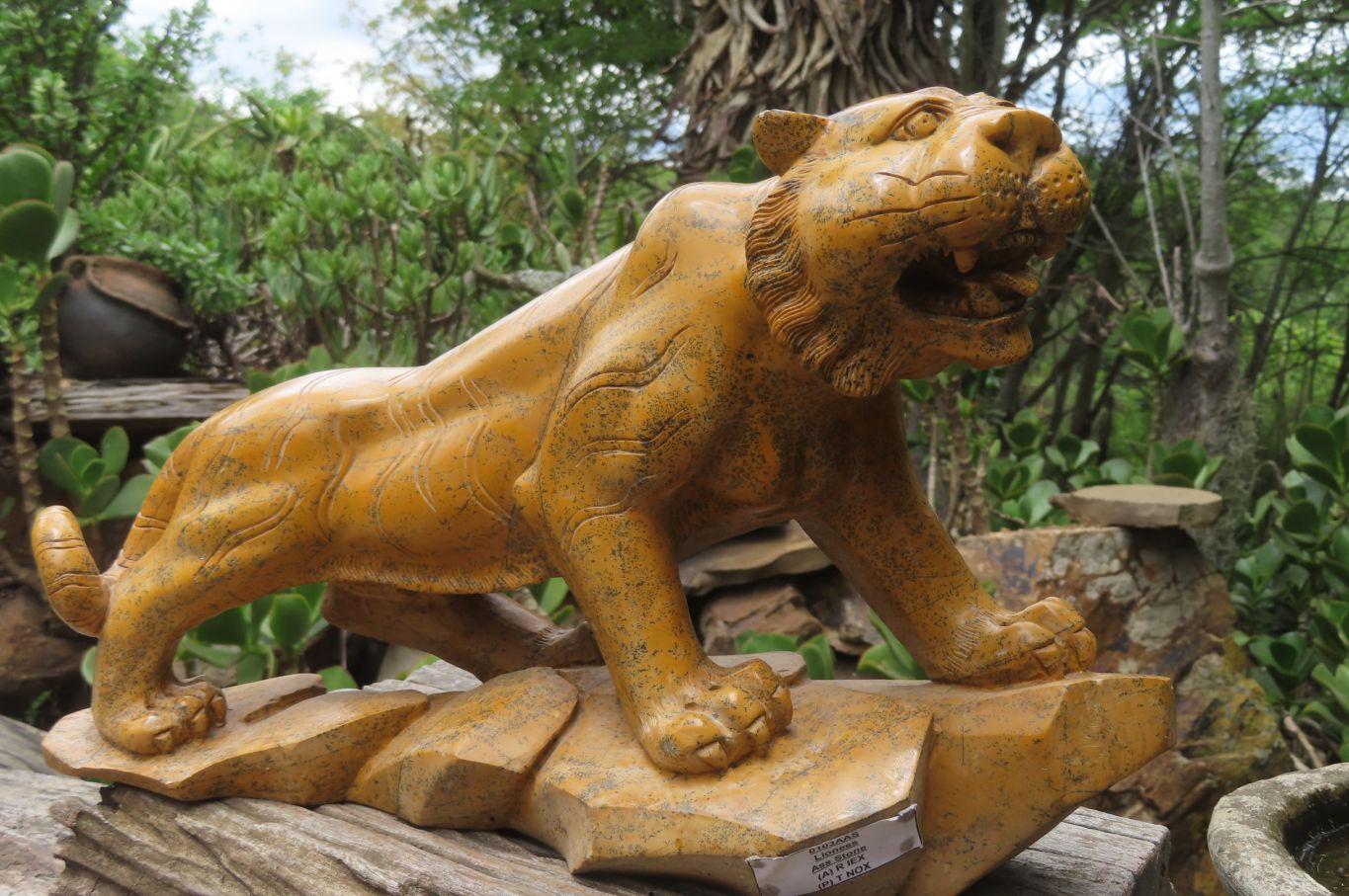 Hand Made Brown Dendritic Jasper Tiger Sculpture x 1 From China - Toprock Gemstones and Minerals 