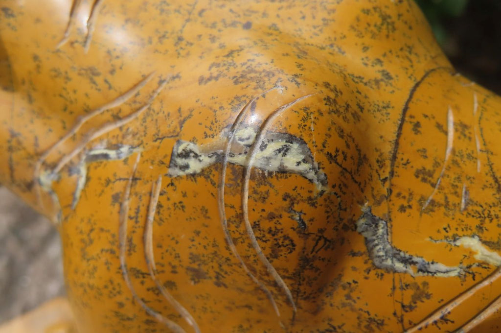 Hand Made Brown Dendritic Jasper Tiger Sculpture x 1 From China - Toprock Gemstones and Minerals 