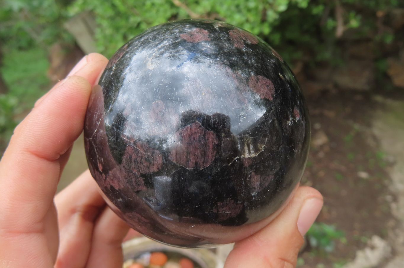 Polished Iolite Spheres x 2 From Madagascar - Toprock Gemstones and Minerals 