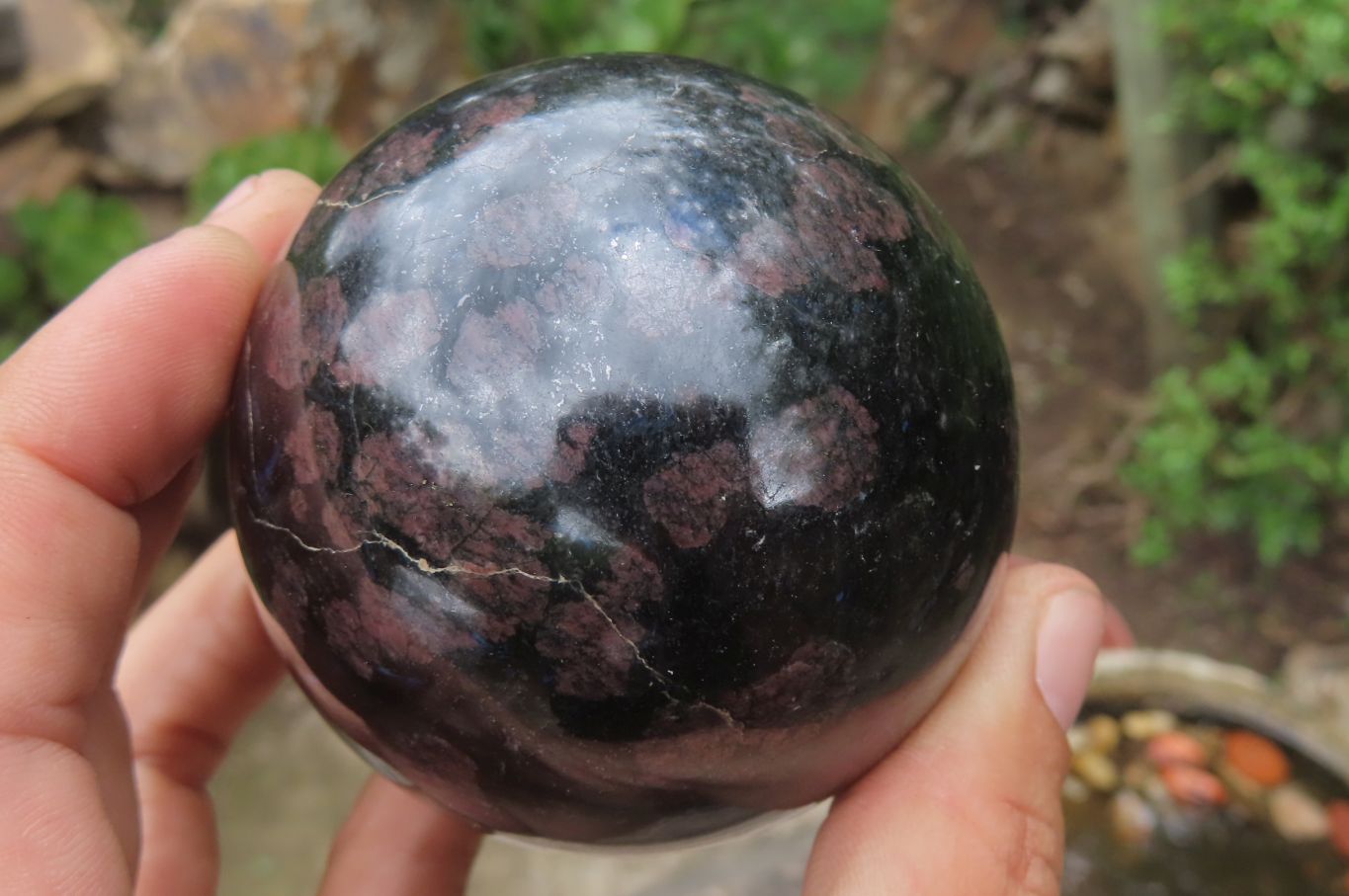 Polished Iolite Spheres x 2 From Madagascar - Toprock Gemstones and Minerals 