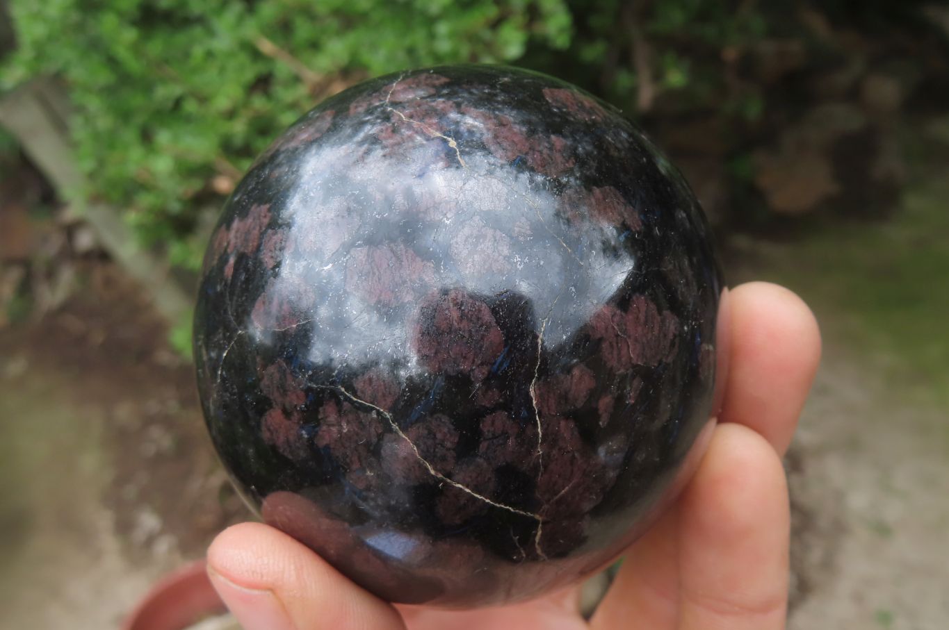 Polished Iolite Spheres x 2 From Madagascar - Toprock Gemstones and Minerals 