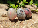 Polished Rhodonite Eggs x 35 From Ambindavato, Madagascar - Toprock Gemstones and Minerals 
