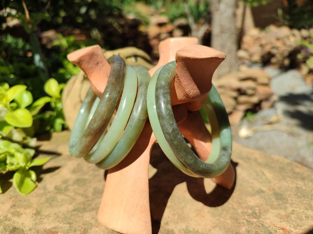 Polished Nephrite Jade Bracelets - Sold Per Item - From New Zealand - Toprock Gemstones and Minerals 