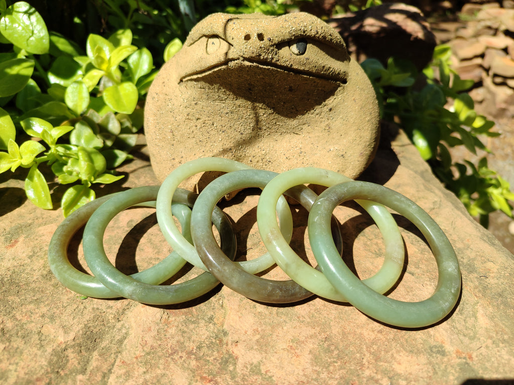 Polished Nephrite Jade Bracelets - Sold Per Item - From New Zealand - Toprock Gemstones and Minerals 