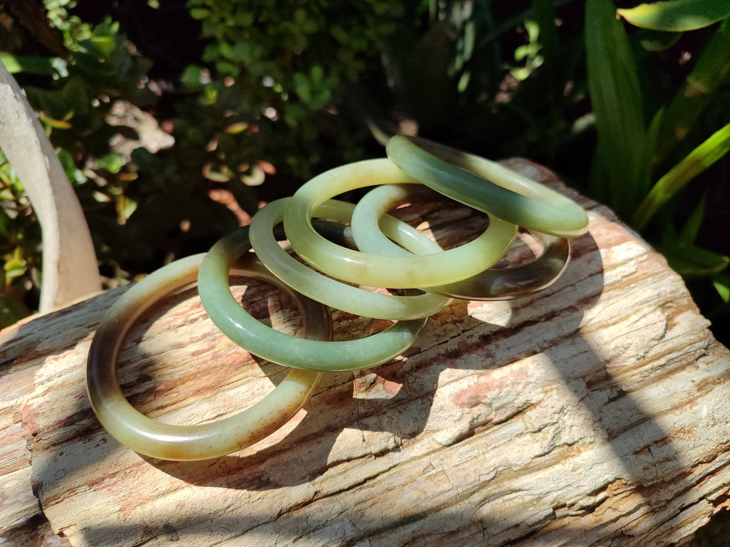Polished Nephrite Jade Bracelets - Sold Per Item - From New Zealand - Toprock Gemstones and Minerals 