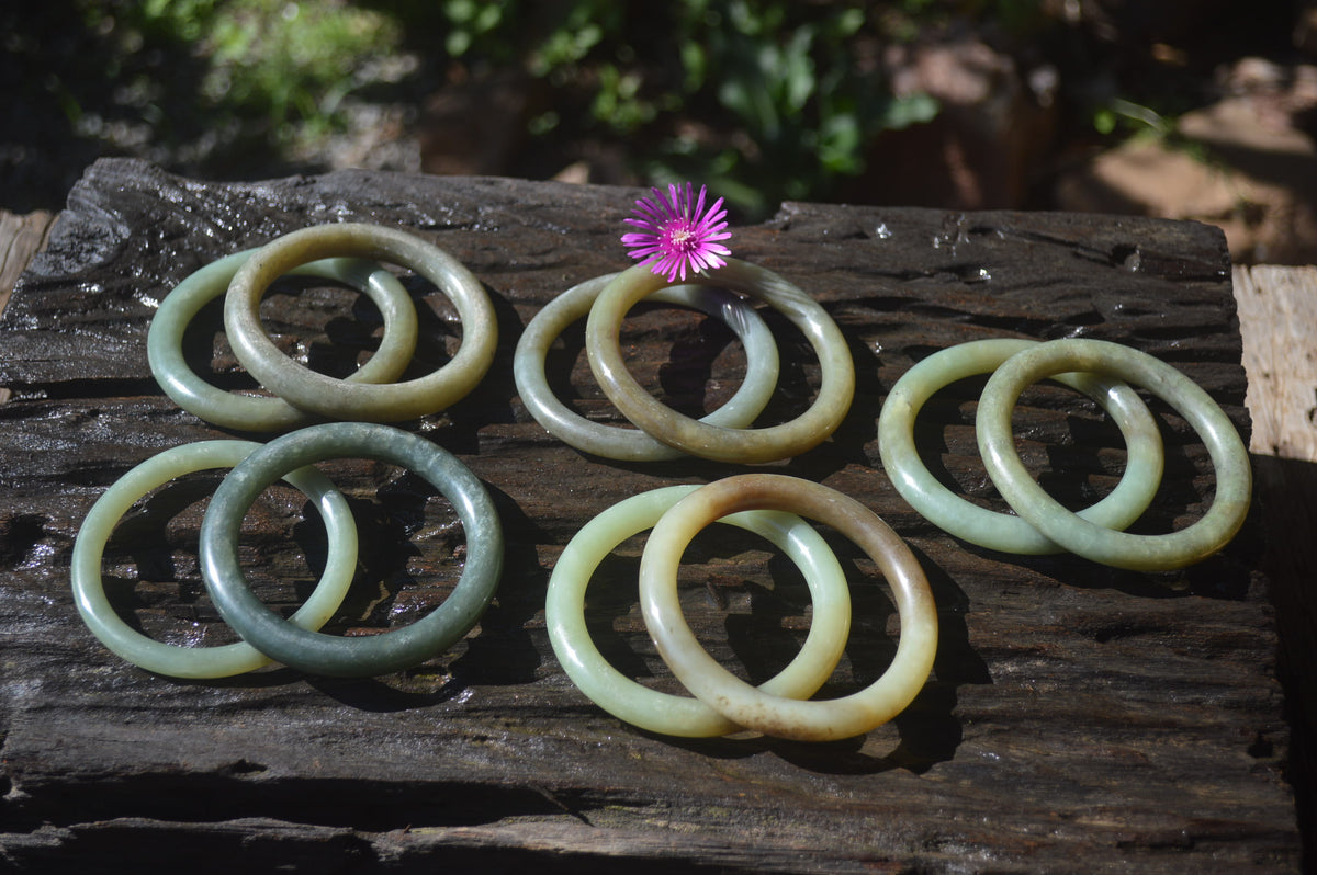 Polished Nephrite Jade Bracelets - Sold Per Item - From New Zealand - Toprock Gemstones and Minerals 