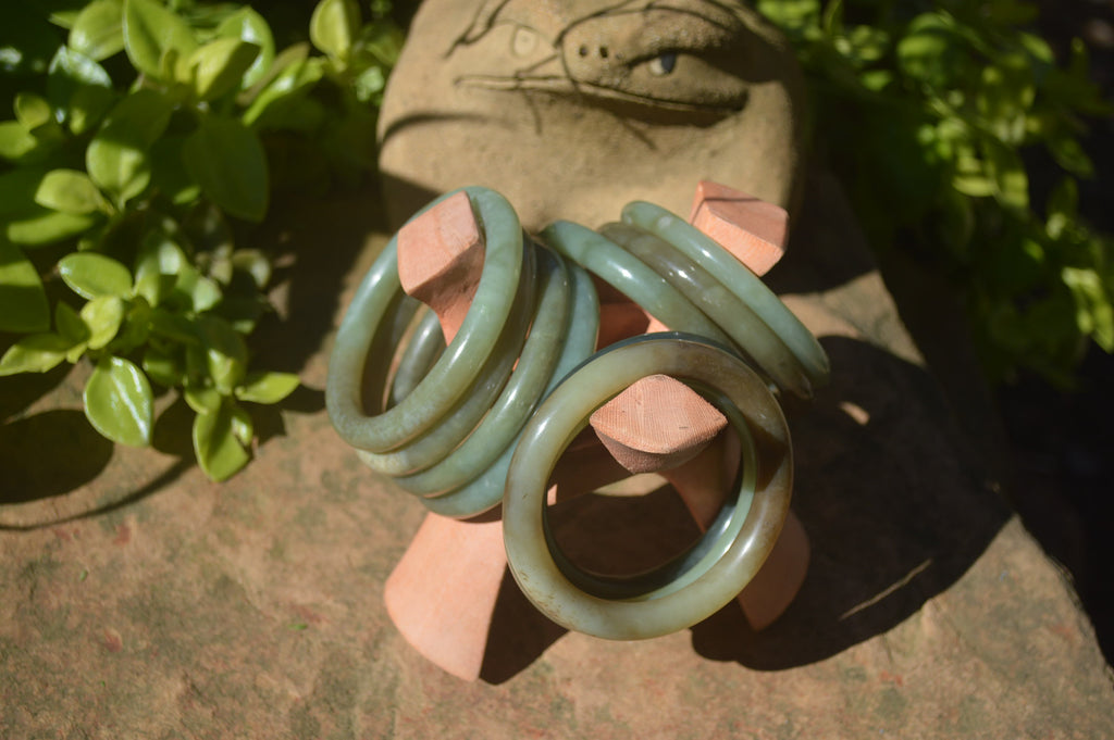 Polished Nephrite Jade Bracelets - Sold Per Item - From New Zealand - Toprock Gemstones and Minerals 