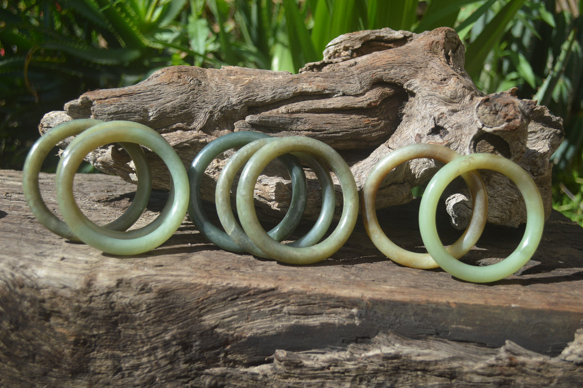 Polished Nephrite Jade Bracelets - Sold Per Item - From New Zealand - Toprock Gemstones and Minerals 