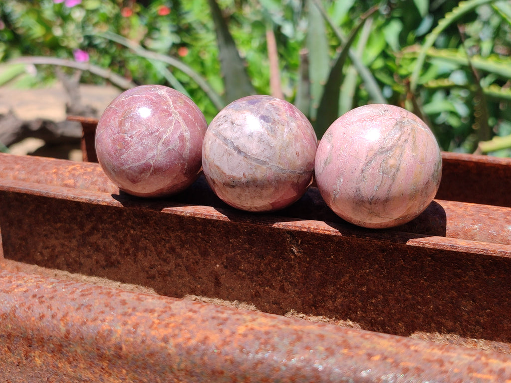 Polished Rhodonite Sphere-Balls - Sold Per Item - From Madagascar - Toprock Gemstones and Minerals 