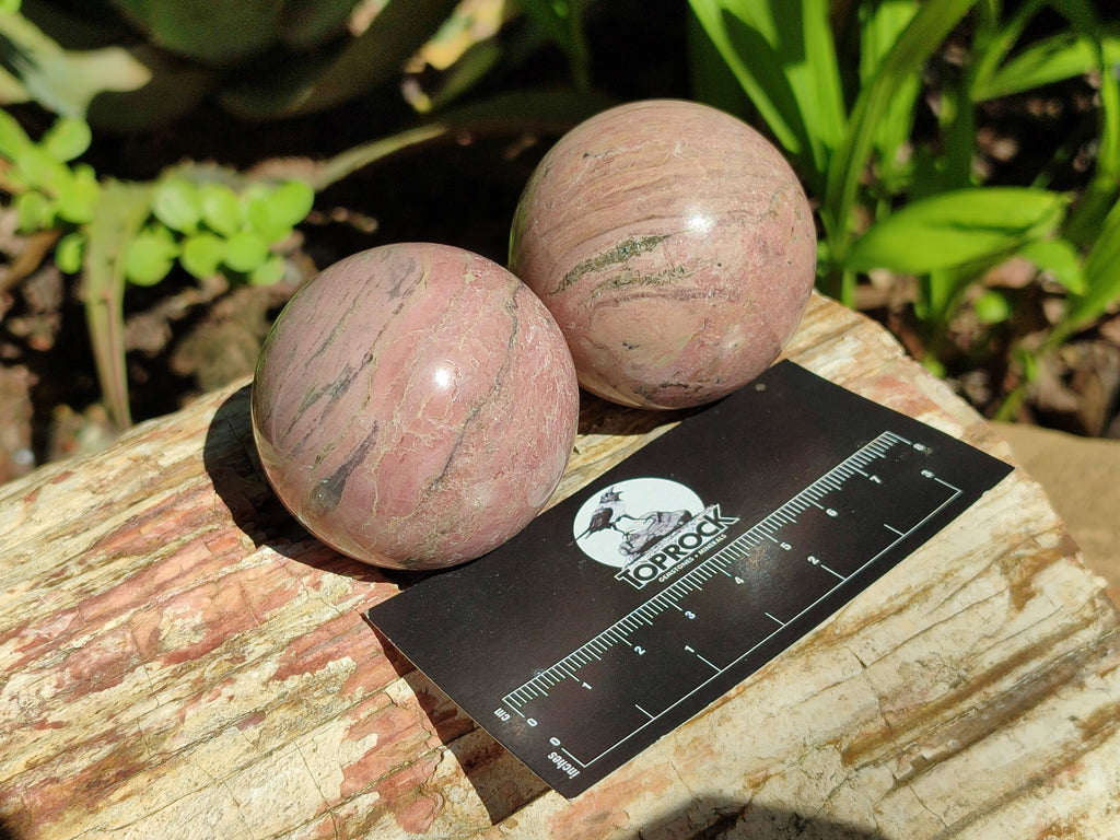 Polished Rhodonite Sphere-Balls - Sold Per Item - From Madagascar - Toprock Gemstones and Minerals 