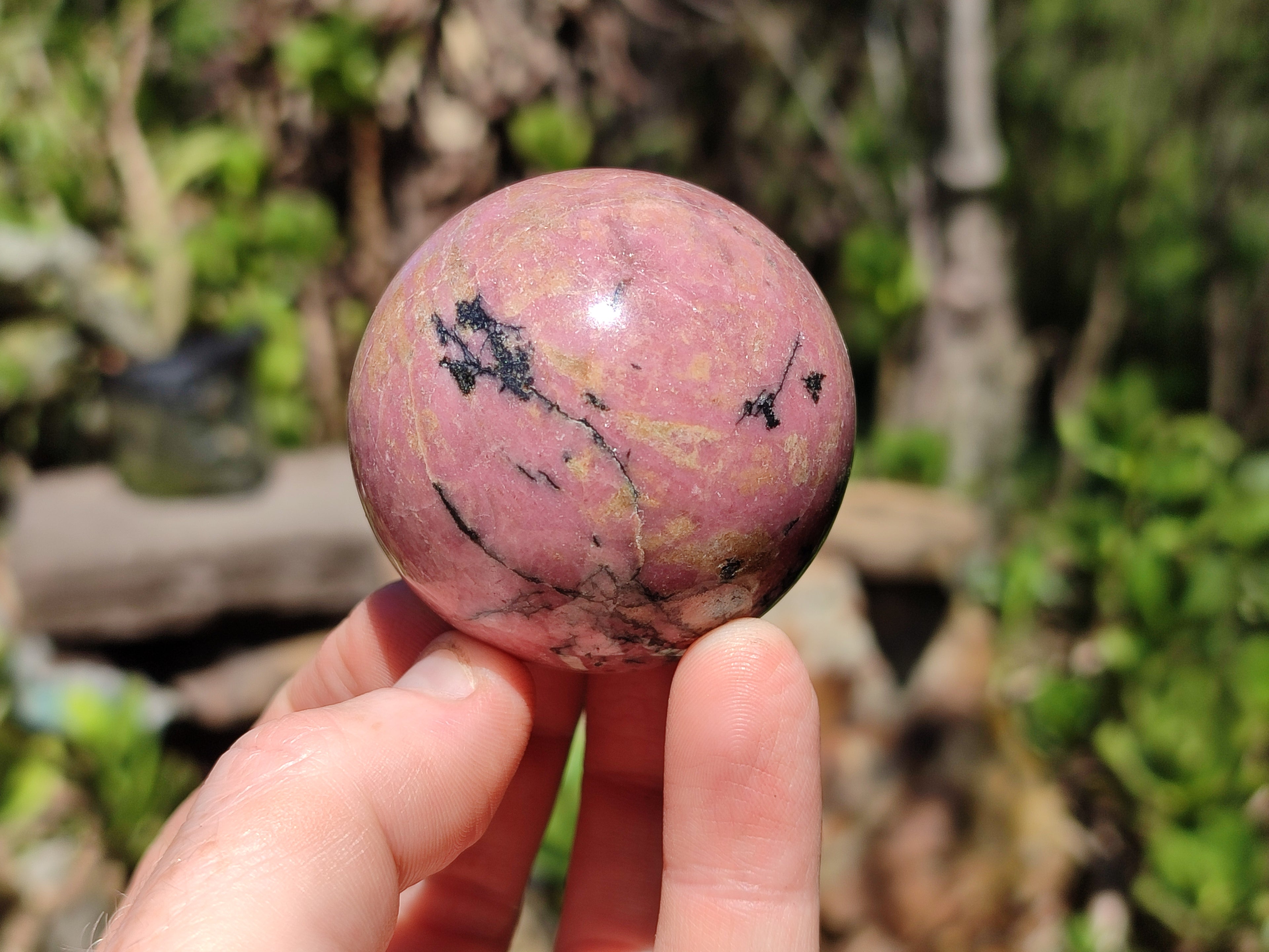 Polished Rhodonite Sphere-Balls - Sold Per Item - From Madagascar - Toprock Gemstones and Minerals 