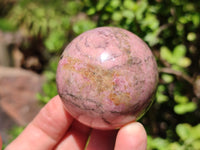 Polished Rhodonite Sphere-Balls - Sold Per Item - From Madagascar
