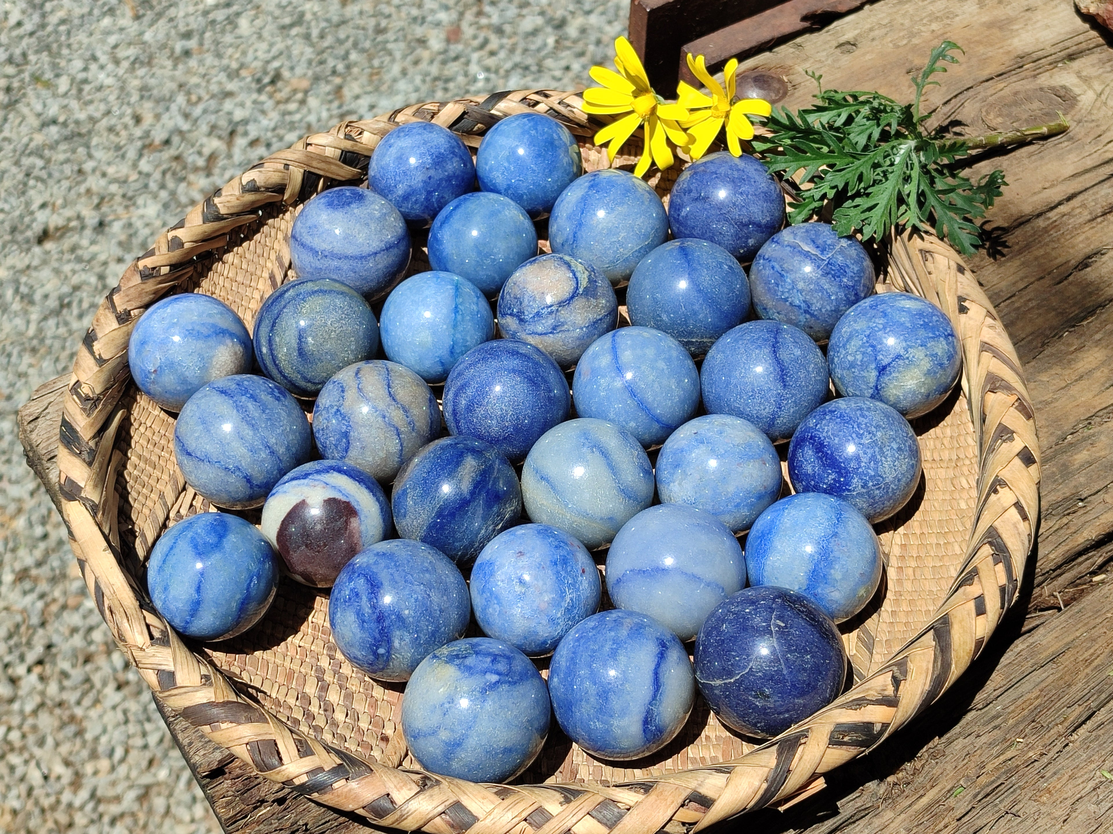 Polished Blue Marble Sphere-Balls - Sold Per Item - From China - Toprock Gemstones and Minerals 