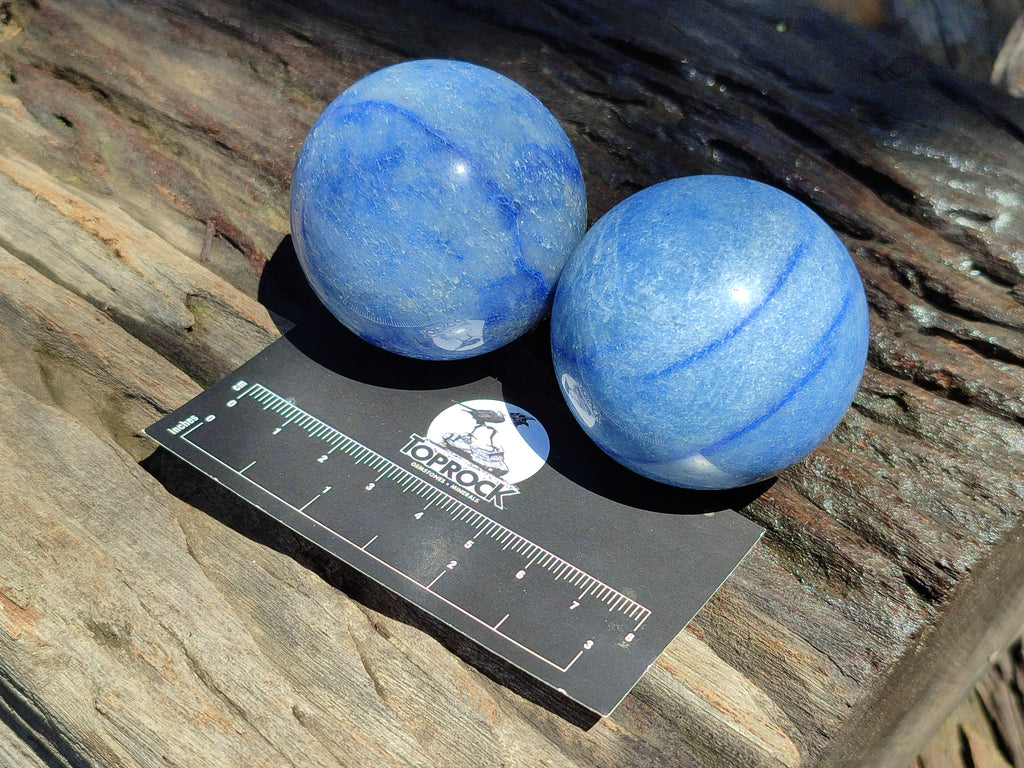 Polished Blue Marble Sphere-Balls - Sold Per Item - From China - Toprock Gemstones and Minerals 