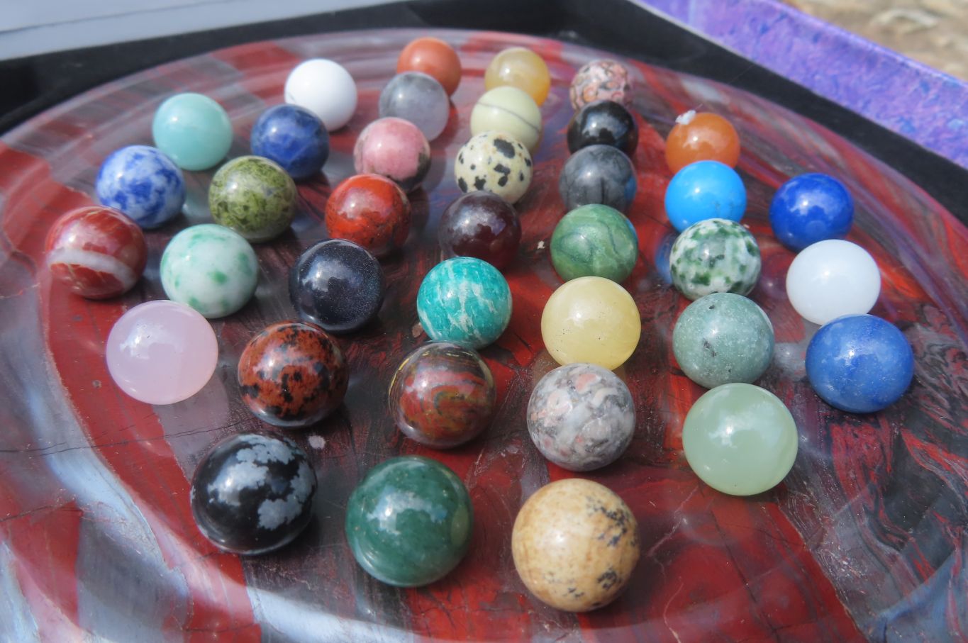 Polished Tiger Iron Jasper Gemstone Solitaire set - sold per item - From Southern Africa - Toprock Gemstones and Minerals 