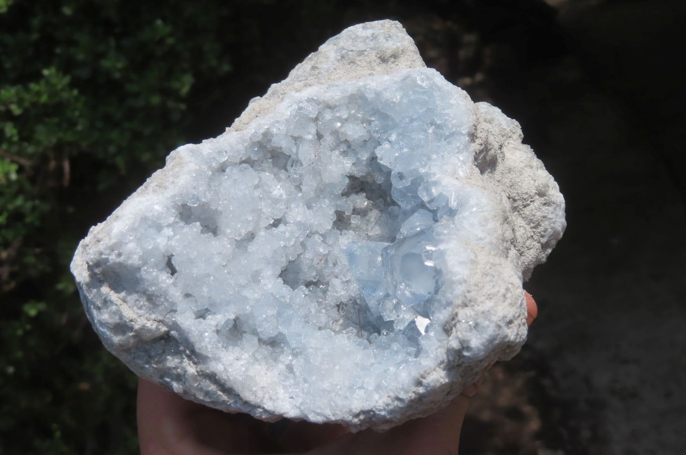 Natural Celestite Geode Specimens x 2 From Sakoany, Madagascar - Toprock Gemstones and Minerals 