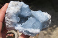 Natural Celestite Geode Specimens x 2 From Sakoany, Madagascar - Toprock Gemstones and Minerals 