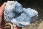 Natural Celestite Geode Specimens x 2 From Sakoany, Madagascar - Toprock Gemstones and Minerals 