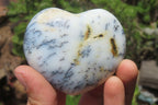 Polished Dendritic Opal Gemstone Hearts x 12 From Moralambo, Madagascar - Toprock Gemstones and Minerals 