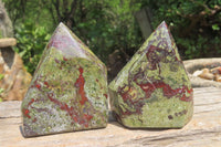 Polished Dragons Blood Stone Points x 6 From Tshipise, South Africa - Toprock Gemstones and Minerals 
