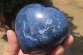 Polished Lazulite Gemstone Hearts x 4 From Madagascar - Toprock Gemstones and Minerals 
