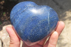 Polished Lazulite Gemstone Hearts x 4 From Madagascar - Toprock Gemstones and Minerals 