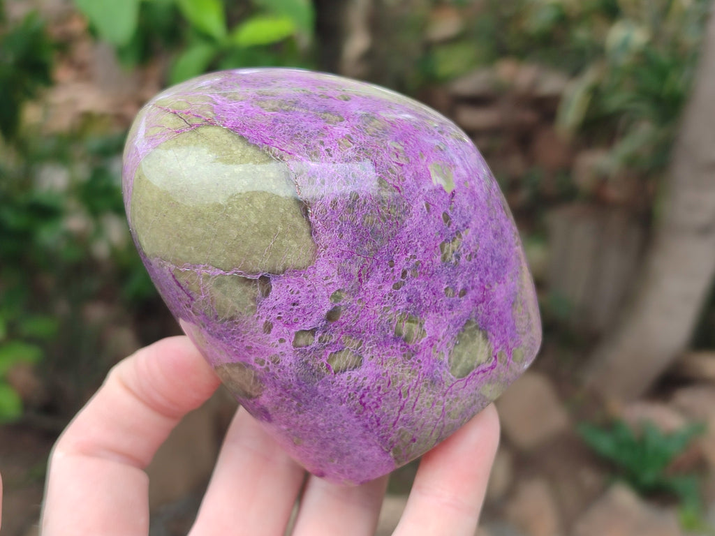 Polished Stichtite and Serpentine Standing Free Forms x 2 From Barberton, South Africa - Toprock Gemstones and Minerals 