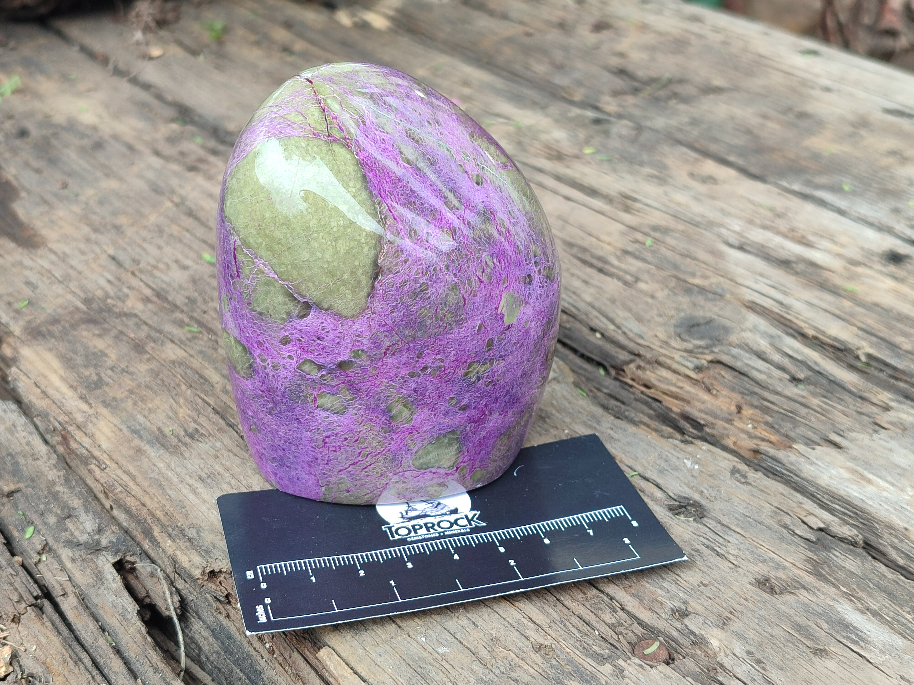 Polished Stichtite and Serpentine Standing Free Forms x 2 From Barberton, South Africa - Toprock Gemstones and Minerals 