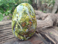Polished Green Opal Standing Free Forms x 6 From Antsirabe, Madagascar - Toprock Gemstones and Minerals 