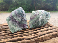 Natural Watermelon Fluorite Cobbed Specimens x 4 From Uis, Namibia