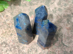 Polished Blue Spotted Spinel Quartz Points x 4 From Madagascar - Toprock Gemstones and Minerals 